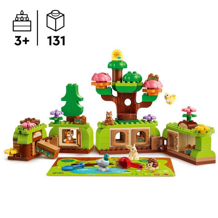 LEGO DUPLO 10480 Découverte de la Foret avec des Animaux Sauvages - Jeu Éducatif des 3 ans