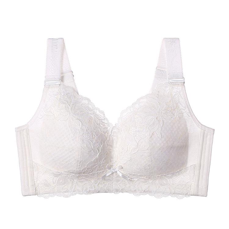 Thin Breathable Full Cup Big Chest Small Underwear Women's No Steel Ring Chest Reduction Anti-sagging Collection Breast Bra Bras