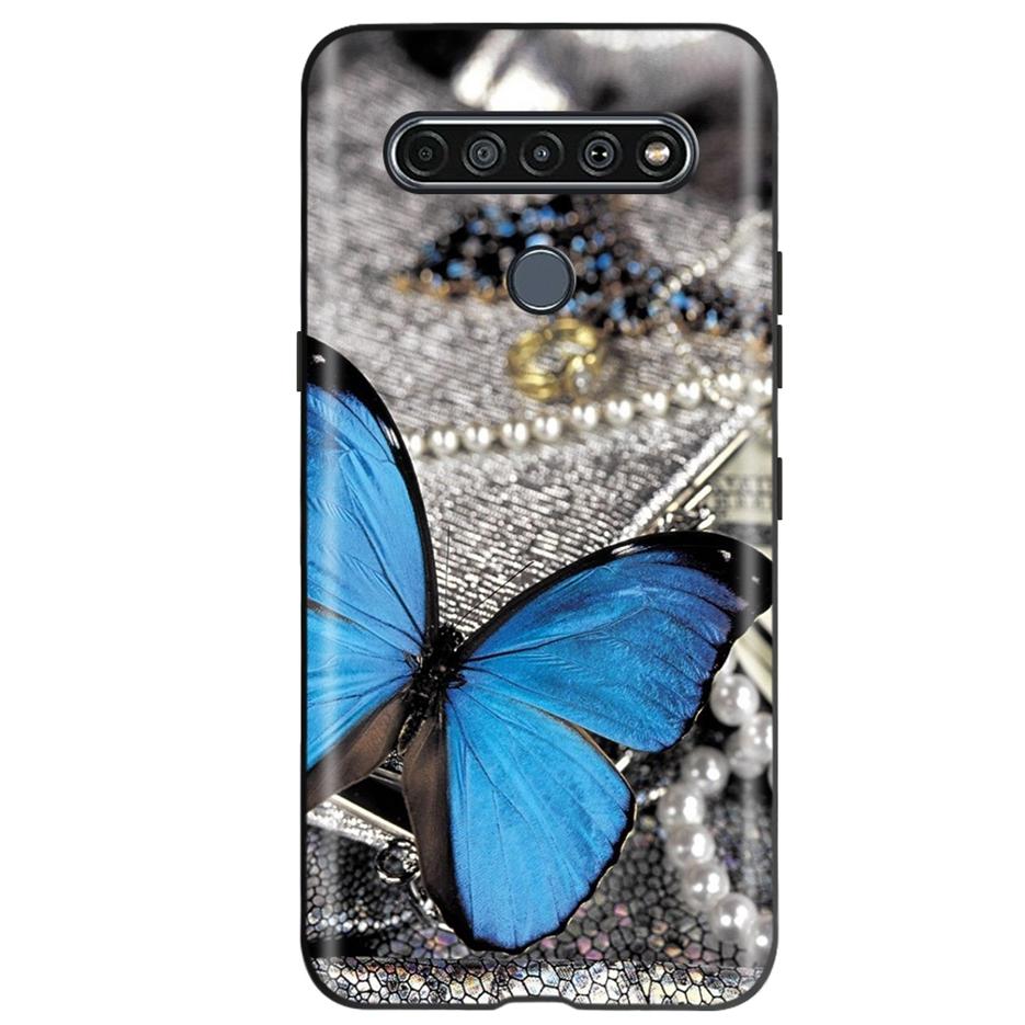 For LG K61 2020 Case Cute Cat Butterfly Soft Silicone Shockproof Phone Case For LG K61 K 61 Fundas Case LGK61 Coque 6.53'' Shell