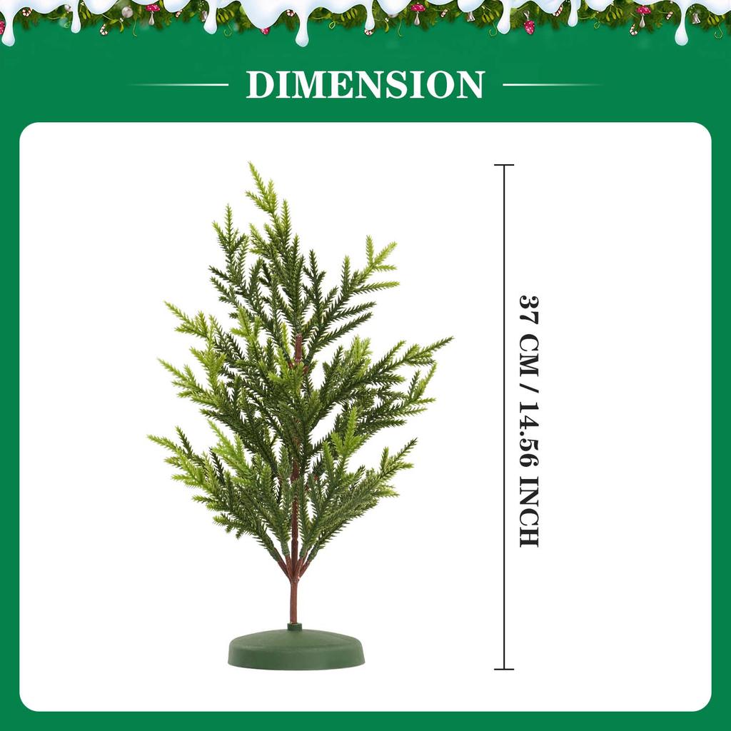 1PC 37CM Artificial Green Evergreen Christmas Tree Home Tabletop Christmas Tree DIY Party Window Decoration