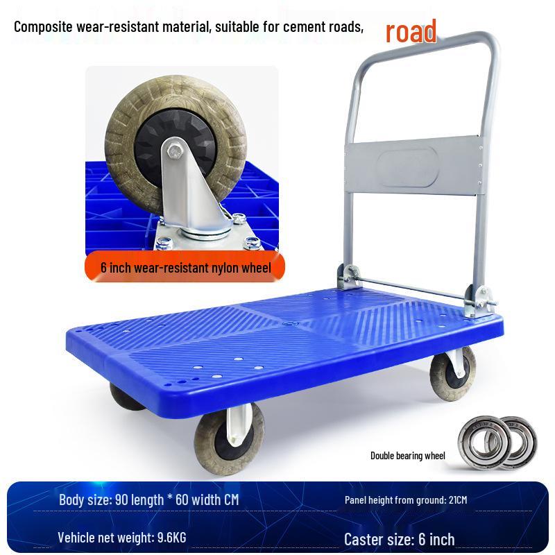 Portable Folding Flatbed Hand Cart for Shopping and Transport