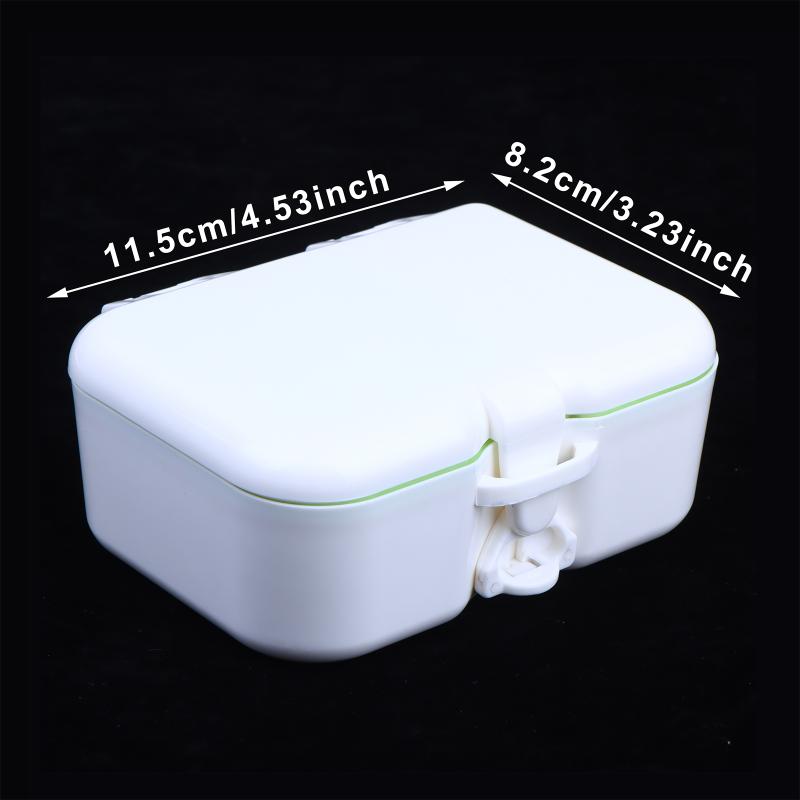 1 Set Denture And Popular Sturdy Box Kit High-Class Storage With Built In Mirror And Cleaning Brush For Daily Use