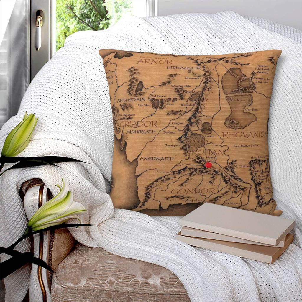 L-Lords Of The R-Rings Middle Earth Pillow Cover Soft Pillow Case Cushion Cover Pillowcases For Office Car Home Decorative