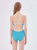 Toneidoseupocheu Pastel One-Piece Line Bag Sky Blue Swimsuit