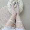 Black Stockings For Women In Spring And Summer, Bare Legs, Polka Dots, Over-the-knee Thigh Socks, Dotted Suspenders, One-piece Socks