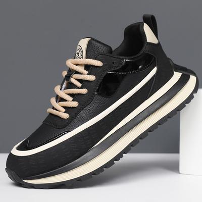 Fashion Men's Spring and Autumn Low Top Trendy Versatile Thick Soled Sports Shoes Lace Up Anti Slip High Quality Casual Shoes Tenis 2025