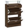 VidaXL Armoire à chaussures Chêne marron 63x24x104cm Bois d'ingénierie 342569