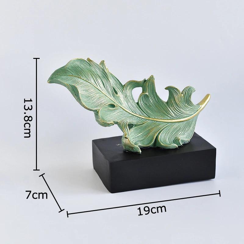 Migoczące Pióra Feniksa Ozdoby Dzieło Sztuki Dekoracja Biurka Żywiczne Rzemiosło Kreatywna Rzeźba Pióra Estetyczna Dekoracja Pokoju