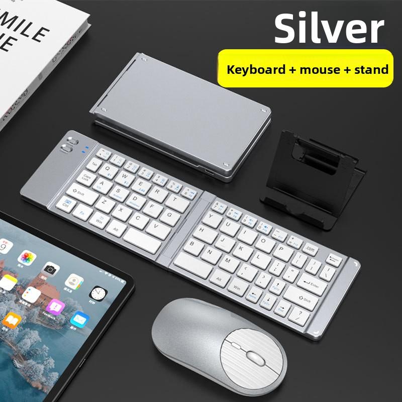 Bluetooth Keyboard Triple Folding Keyboard Is Suitable for iPad, Business Office Mini Mobile Phone Tablet Keyboard, Suitable for All Systems