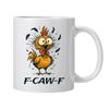 Personlig F-Caw-F Kyllingkrus 15oz Keramisk Kaffekopp Morsom Hane Gårdsdyr Humor Krus Gjenbrukbart Oppvaskmaskin Mikrobølgeovn Sikker Drikkeglass