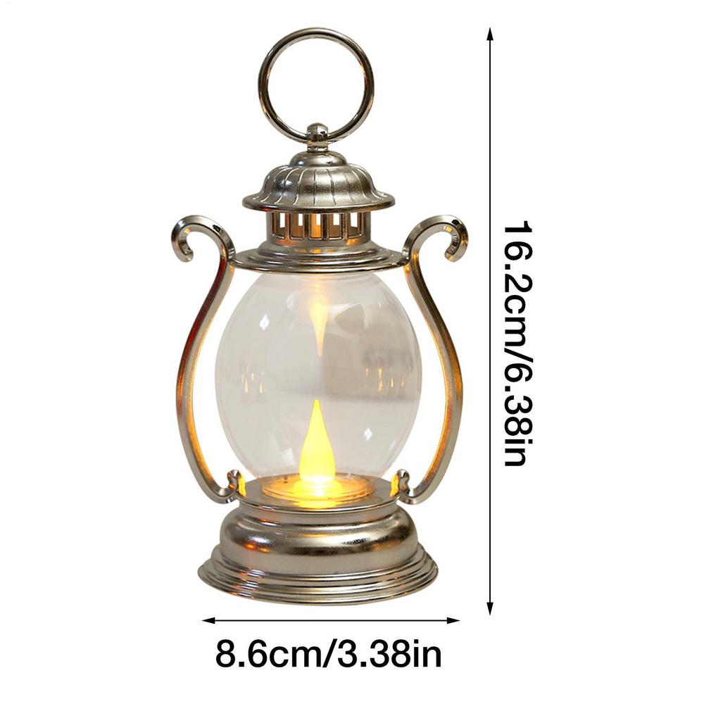 LED Retro Portable Lamp Outdoor Camping Lantern Desk Lamp Battery Powered Tent Light Garden Decoration Night Lights