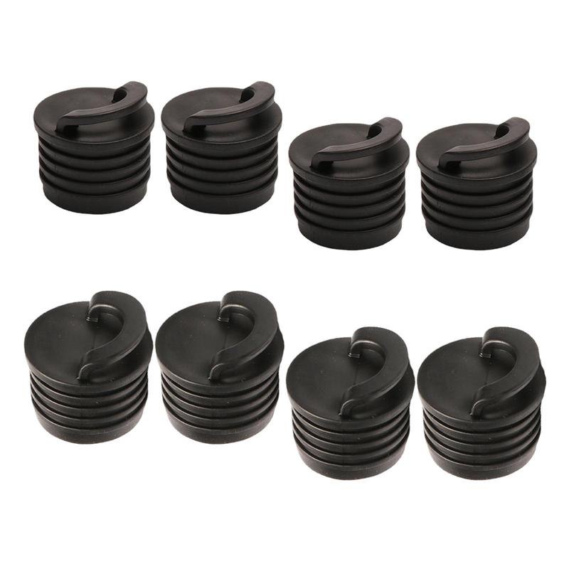 

4 Pieces Kayak Scupper Plugs Canoe Accessories Marine Waterproof Replacement Black Drain Holes Stopper Bung Kayak Drain Plug S