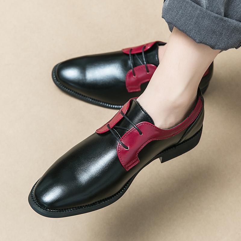 Модная Новая Мужская Удобная Деловая Обувь Мужская Персонализированная Обувь в Сочетании — фото 5