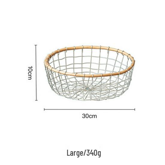 

Скандинавская плетеная корзина из кованой проволоки - Ретро круглая для хранения хлеба, закусок и мелочей