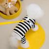 Pet Dog Clothes Four-legged Small Dog Striped Loungewear Thin Spring Autumn Winter Spring Summer Clothing