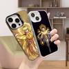 S-Saint Seiya S-Shaka Gold Phone Case For iPhone 16,15,14,13,12,11,Mini,Pro,MAX Black Matte Shockproof Cover