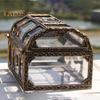 Retro Storage Box Jewelry Cosmetics Organizer Sturdy Structure Transparent Design Solid Jewelry Box Organizer Case