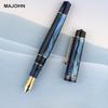 Pluma Estilográfica MAJOHN M800 Alemana BOCK Punta Bicolor Chapada en Oro para Práctica de Escritura Caligrafía Material Escolar Papelería