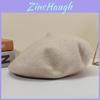 Hochwertiger Woll-Barett für Damen, Vintage, Stilvoll, Herbst- und Winter-Modeaccessoire