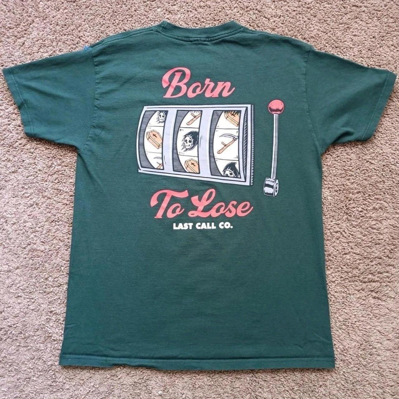 Last Call Co Grim Reaperr T-Shirt Born To Lose Reprint L