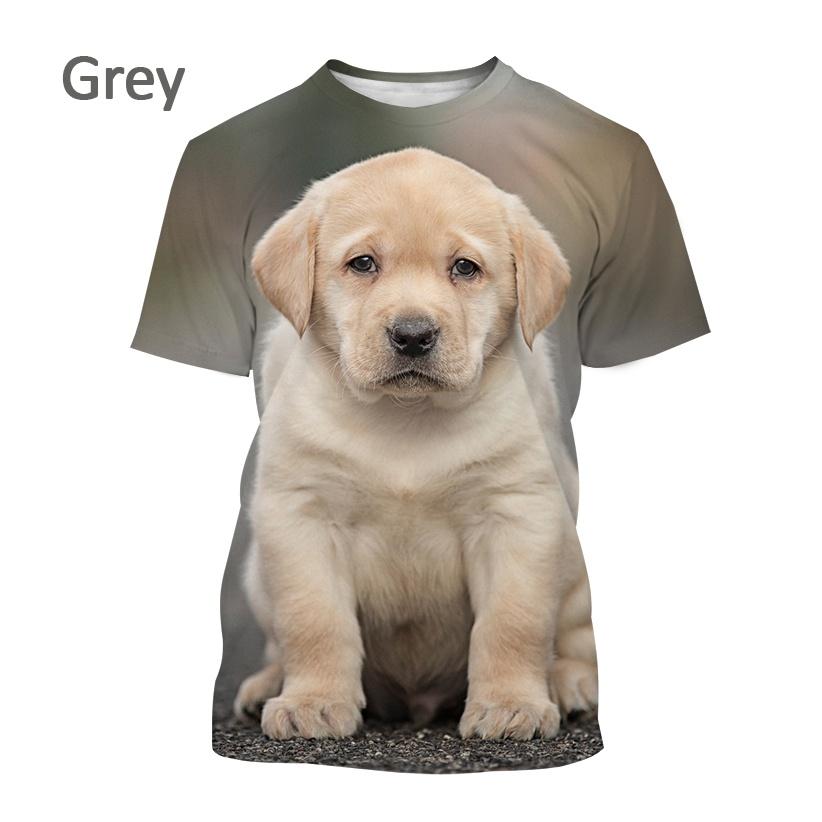 New Men's Funny Casual Dog 3D Short-sleeved T Shirt Harajuku Style Pet Print Top Cute Animal Labrador Retriever T Shirt