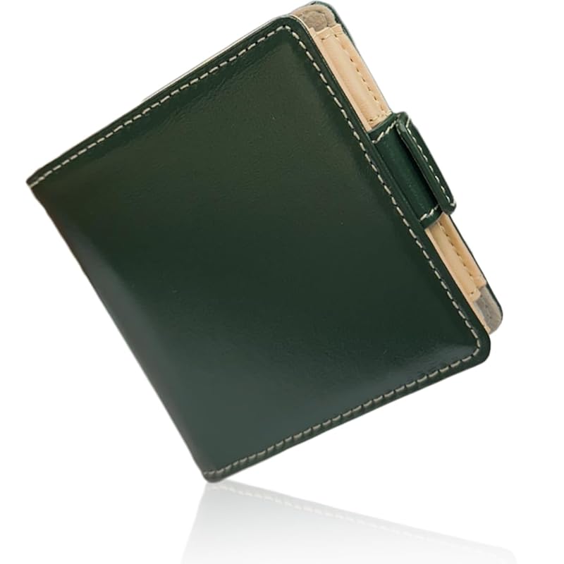 

[FRANK GERALD] wallet bifold genuine leather Thin large capacity light small mini wallet Skimming prevention compact coin purse card storage magnetic
