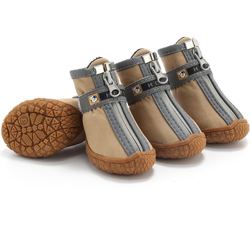 Scarpe per cani Suole antiscivolo Protezione in peluche spesso Zampa Scarpe per animali domestici Calde Per cani Scarpe per cani antiscivolo Traspiranti Stivaletti da arrampicata per animali domestici