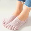 5 Pairs Women's Invisible Toe Socks, Breathable Mesh, Sweat-Absorbent Short Socks for Spring & Summer