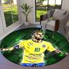 Neymar Round Area Rug,Carpet Rug for Living Room Bedroom Sofa Playroom Decor,Non-slip Floor Mat