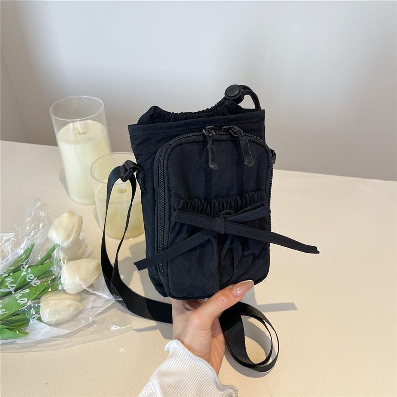 Mobile Phone Bag Summer Outdoor Lightweight Bow Bundle Messenger Bag Waterproof Thermal Insulation Kettle Bag Women'S Shoulder Bag