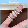Adjustable Elegant French Style Ring For Women With Unique Geometric Design In Copper Material