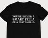 Are You A Smart Fella Or Fart Smella T-Shirt - Unisex and Ladies Size. Funny Meme Shirt. Multiple Color Choice