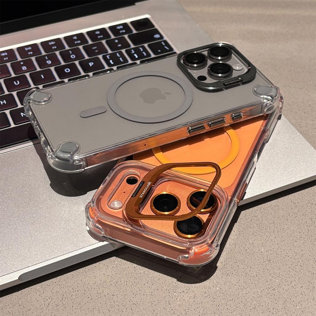 Neue Halterung Anti-Fall Magnetische Handyhülle für Apple 17PROMAX Hartschale, Niedliche Farbe Trendmarke Magnetische Hülle