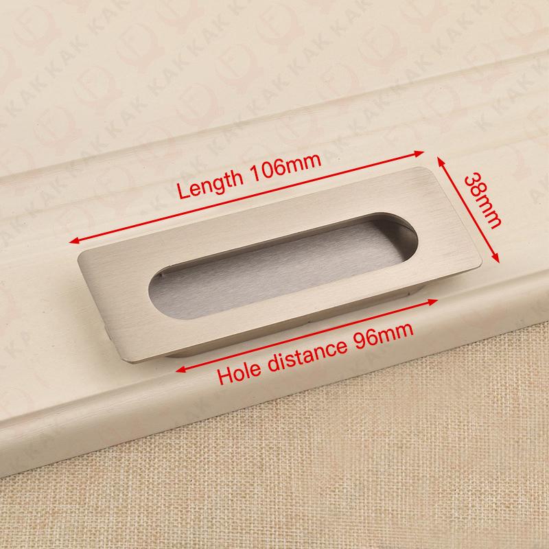 KAK Hidden Door Handles Zinc Alloy Tatami Recessed Pull Sliding Door Handles Bedroom Cabinet Handle Furniture Handle Hardware