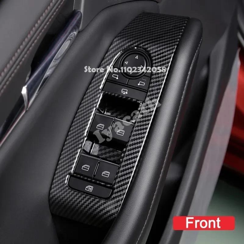 LHD RHD For Mazda 3 Axela BP CX-30 DM Accessories    Car Window rise Glass Lift Switch Button Cover Trim Sticker