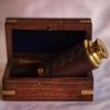 Vintage 6" Captain Handheld Mini Brass Telescope Pirate with Wooden Box