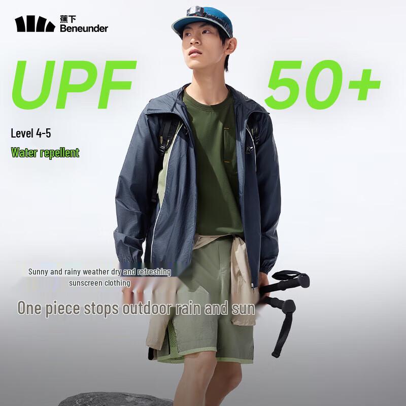 Beneunder Men s WR938 Water-Repellent Sun Protection Running Jacket M