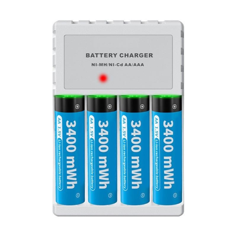 Functional Quick Charging Devices Compatible for AA 3A Batteries Charging Adapters LED Light Easy and Convenient