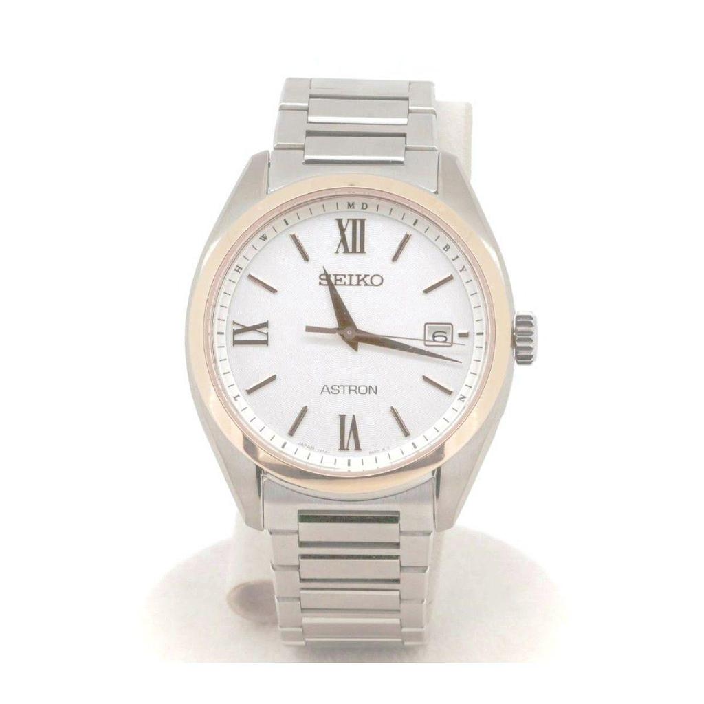 Used SEIKO SBXY034 Men's Watch Solar Radio Titanium Case Belt White Pawnshop Listing
