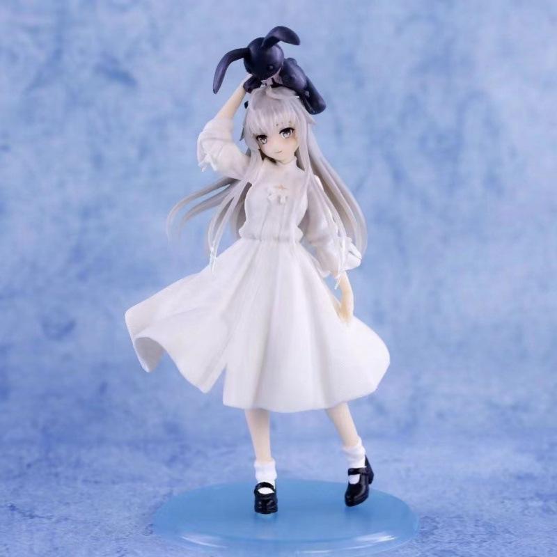 Fate of the sky, spring, wild sky figure model, animation peripheral two-dimensional beautiful girl, black rabbit dome girl model, gift