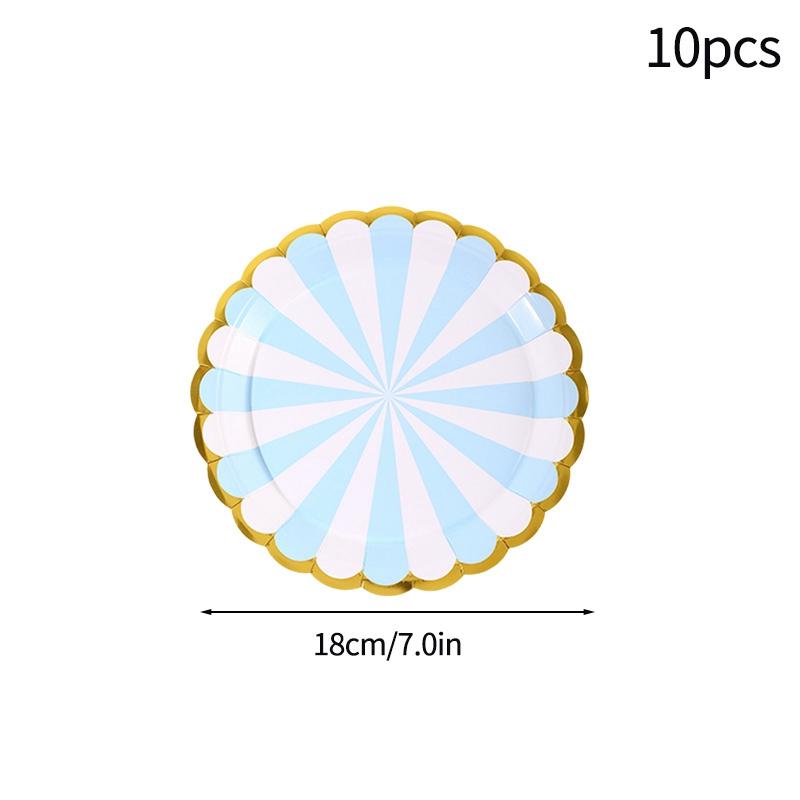 10Pcs CampingPicnic Tableware Set Disposable Paper Dishes Plate Cup Outdoor Camping Accessories Portable Cutlery
