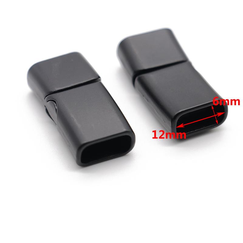 Mibrow 4ks/lot Magnetické zapínání Konektor Spona Vhodné pro DIY 8x5mm 10x5mm 12x6mm Kožené náramky Doplňky pro výrobu šperků