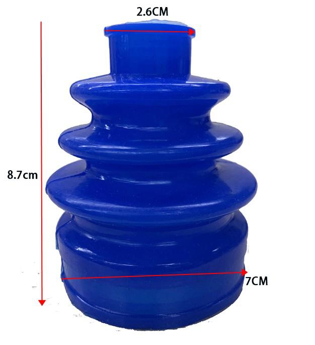 Blue Car Silicone CV Constant-Velocity Cover Universal Outer CV Joint Stretchy Flexi CV Boot Gaiter Clamps Kit Aging Resistance
