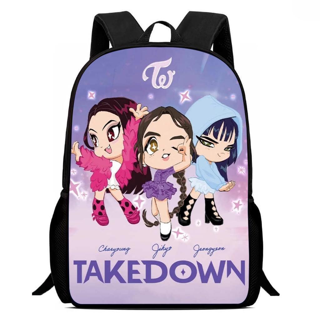 Printed Witch Hunters Student School Bag, Cartoon K-Pop Backpack Lightweight Casual 123Rd Grade Male