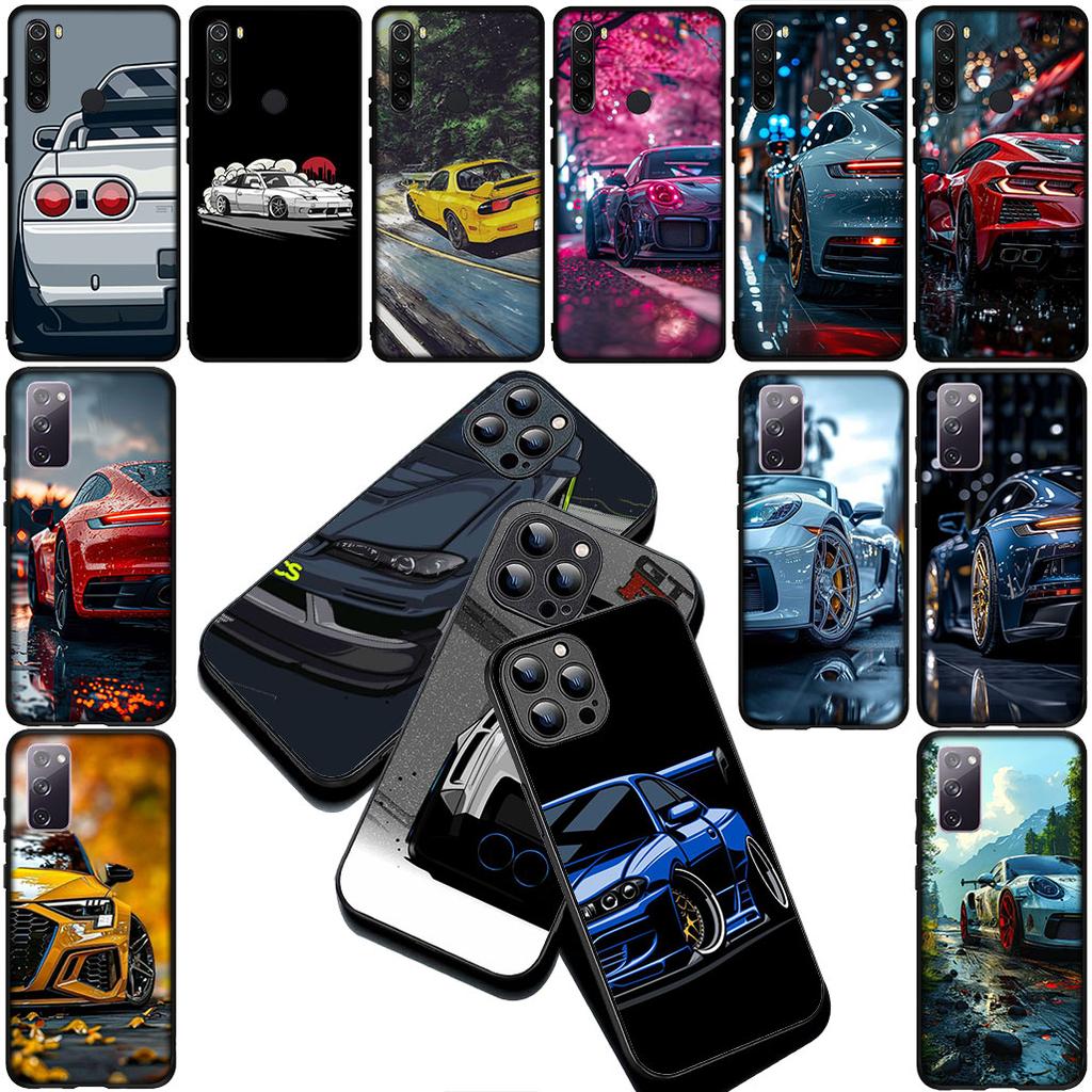 Supercar Super Car Cartoon Taillights Cover for Xiaomi Redmi Note 12 11 10 Pro 10A 10C 12C 13C Note12 12Pro Coque Phone Case
