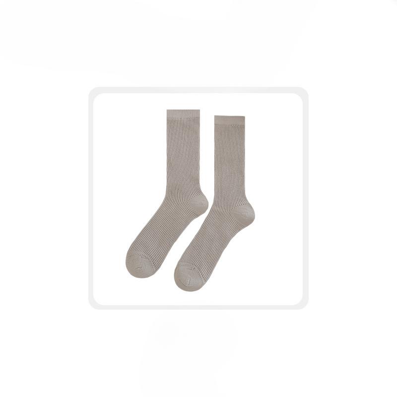 Female Spring and Summer Thin Money Draws A Stripe To Show Thin College Wind Long Socks