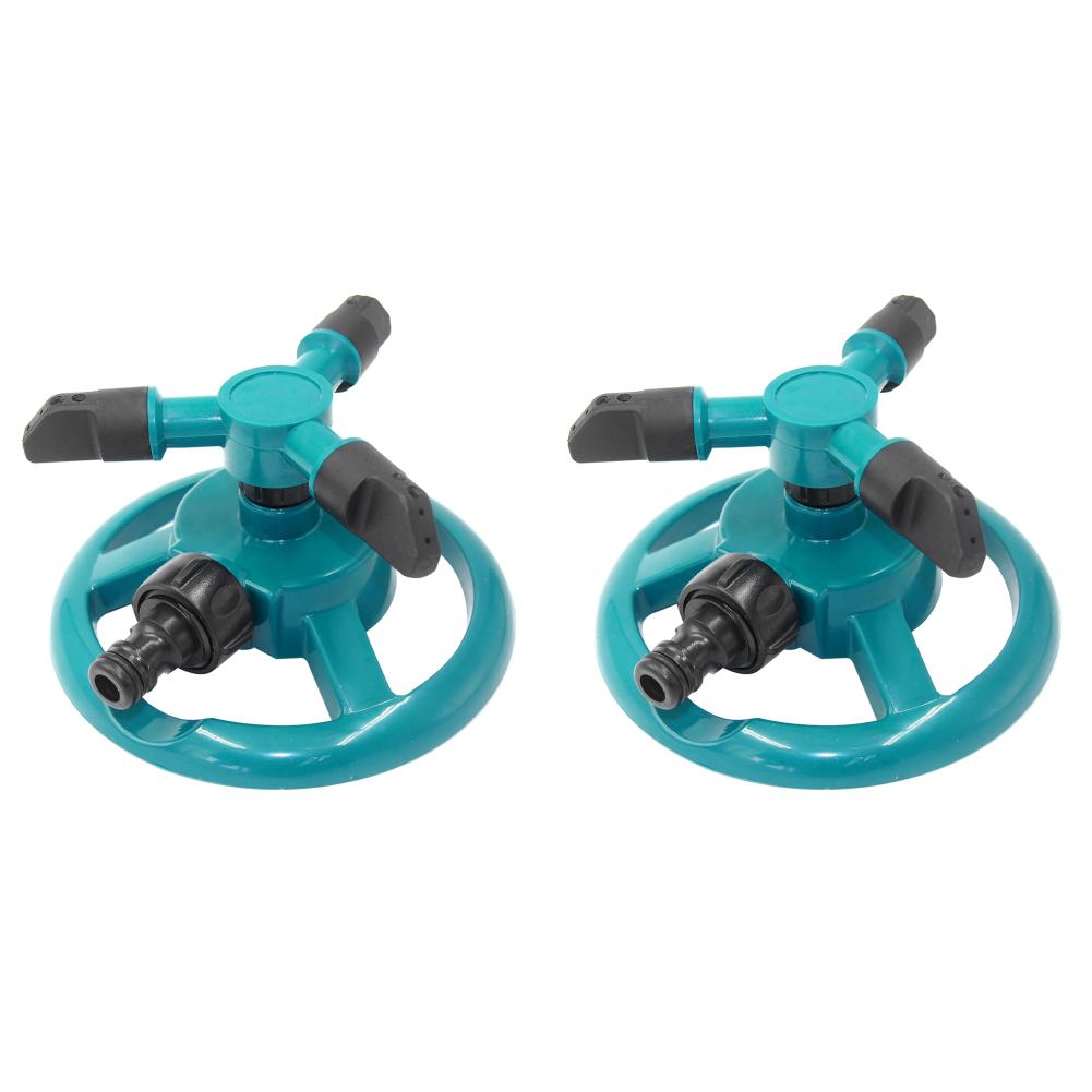 1/2Pcs 3 Nozzle Garden Sprinkler 360 Degree Automatic Rotating Water Spray Garden Watering Irrigation Supplies Garden Lawn