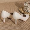 French High Heels Elegant Soft Leather Shoes Thin Heels That Don't Tire Your Feet Single Shoes with Shallow Square Toes All-match Commuter Shoes