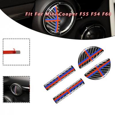 Car 4X Interior Carbon Fiber Door Handle Cover for Mini Cooper F55 F54 F60