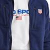 Polo Ralph Lauren Solid Color Long Sleeve Fleece Double Zipper Logo Jacket Men Jackets Navy-Blue MNPOKNI16820315-410